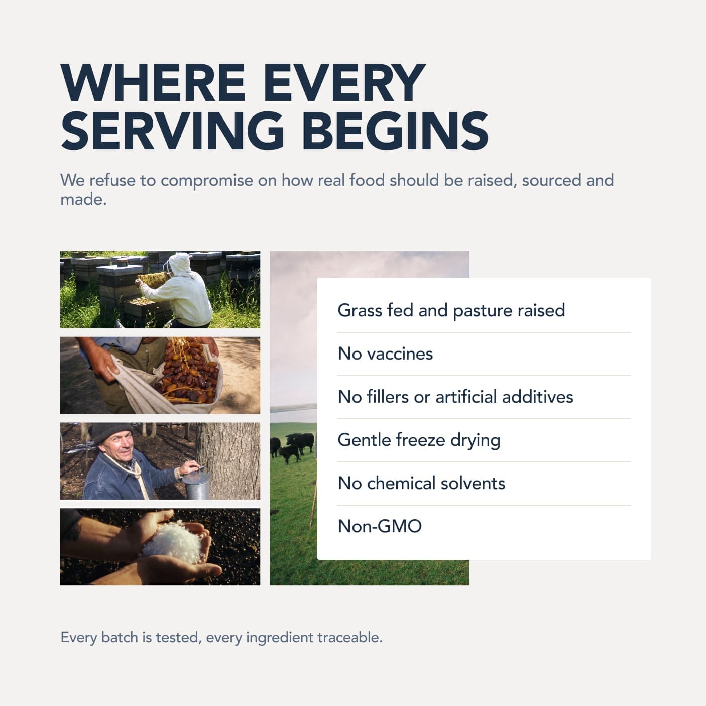 Where every serving begins: sourcing standards