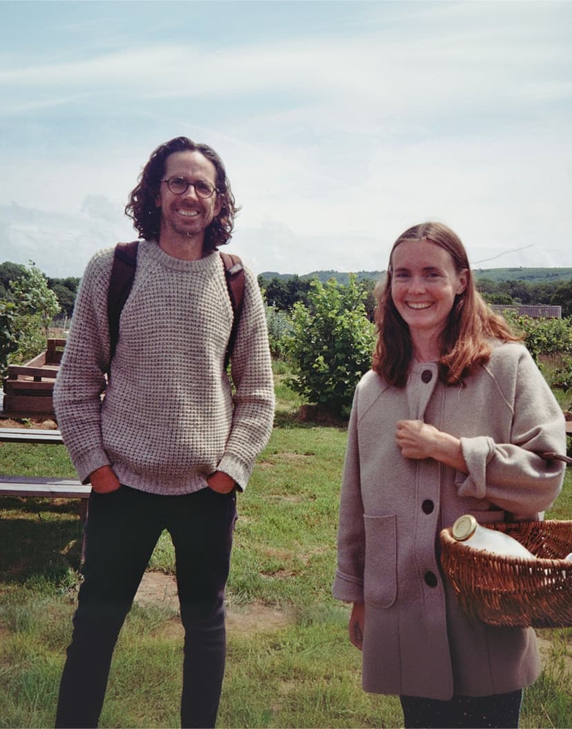 Two farmers in the market garden