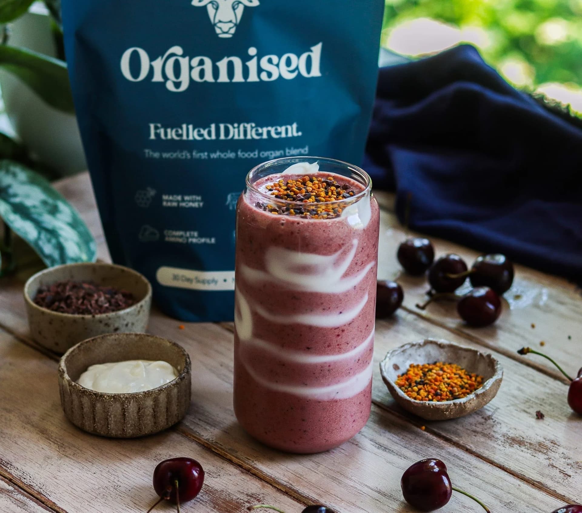 A serving stirred into a morning smoothie