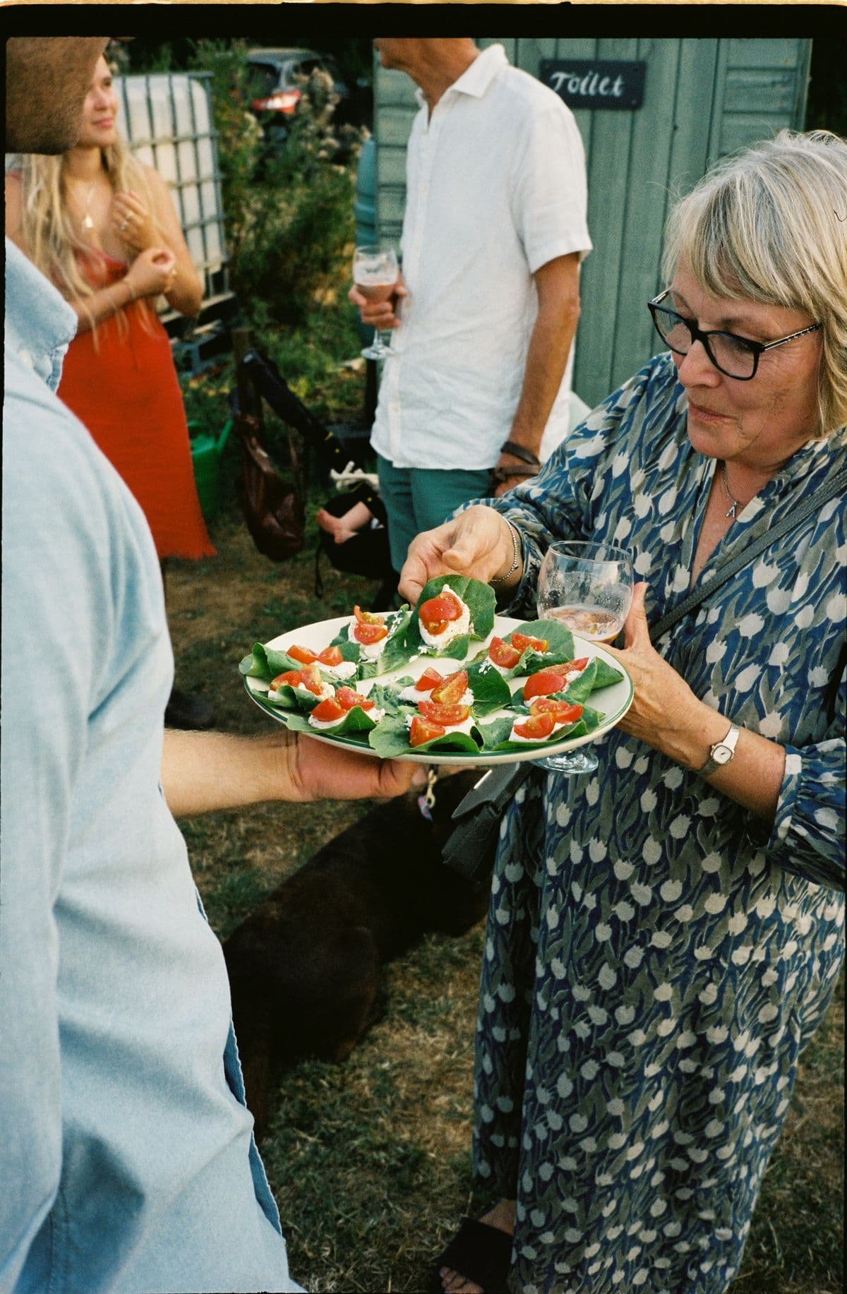 Canapés passed round the guests before dinner