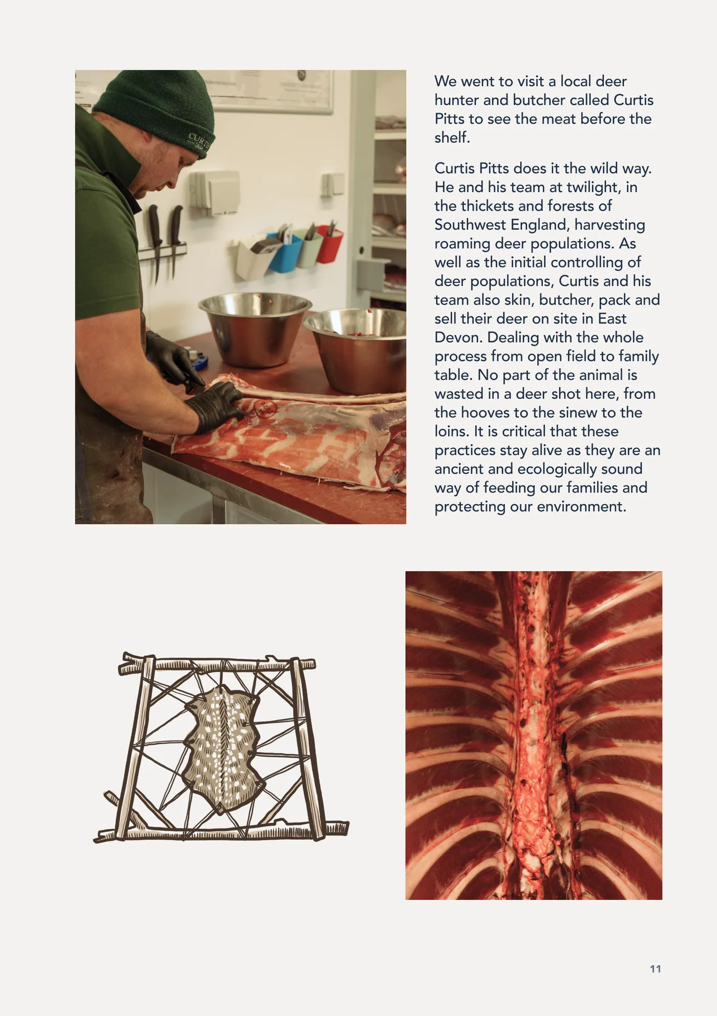 Nose to Tail zine, page 11, the deconstruction, with Curtis Pitts