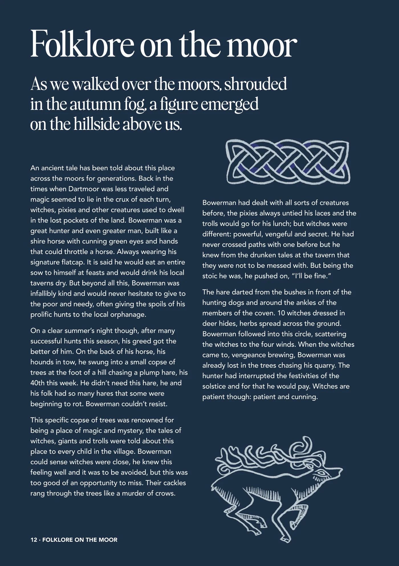 Nose to Tail zine, page 12, Folklore on the moor