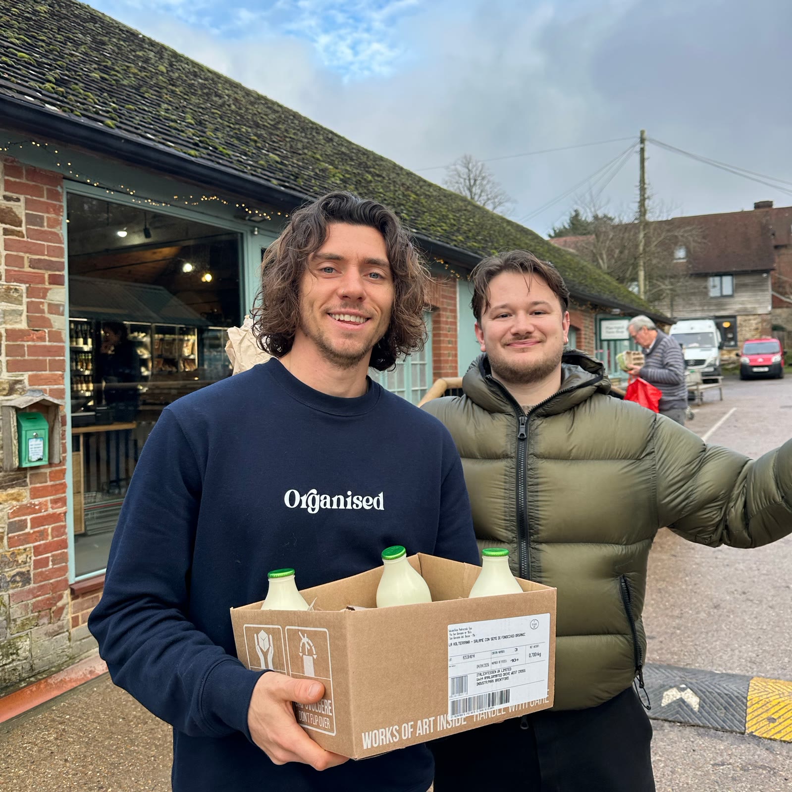 Members at a farm shop