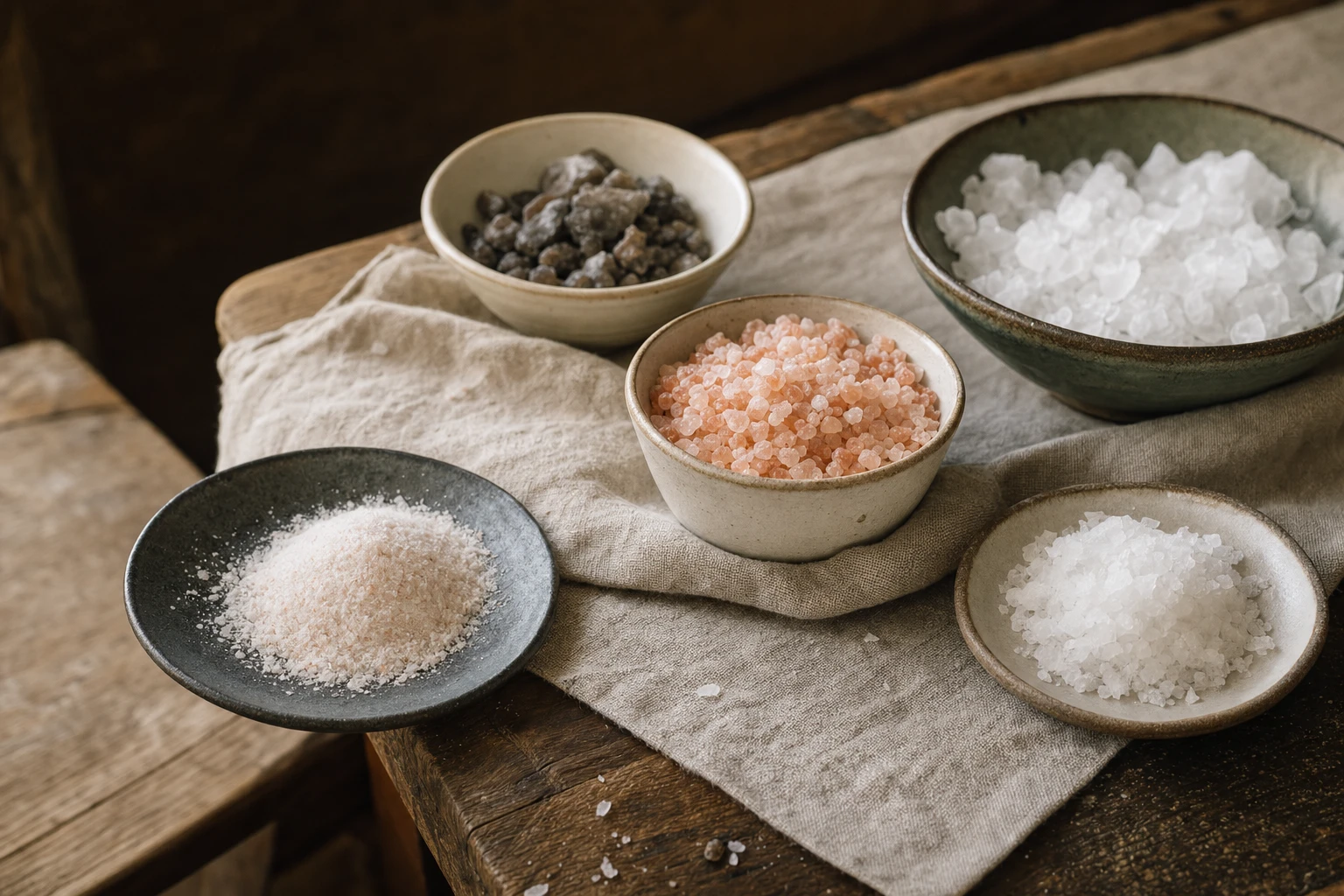 Salt crystal composition comparison