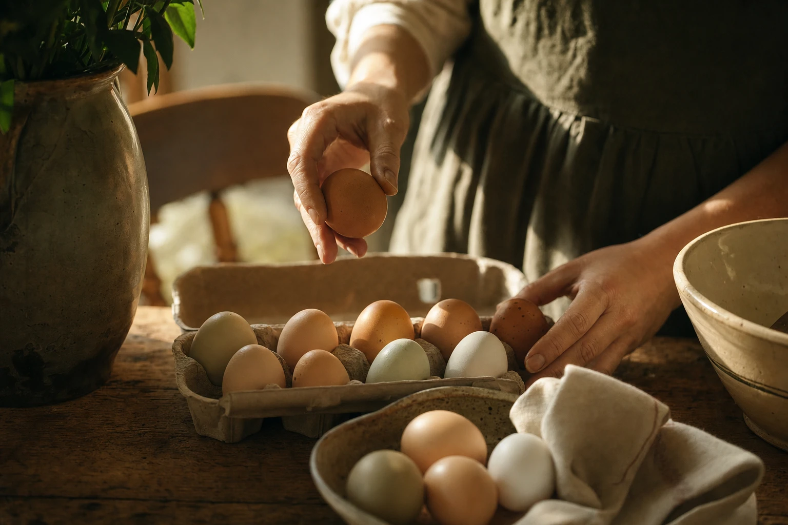 Eggs in a carton