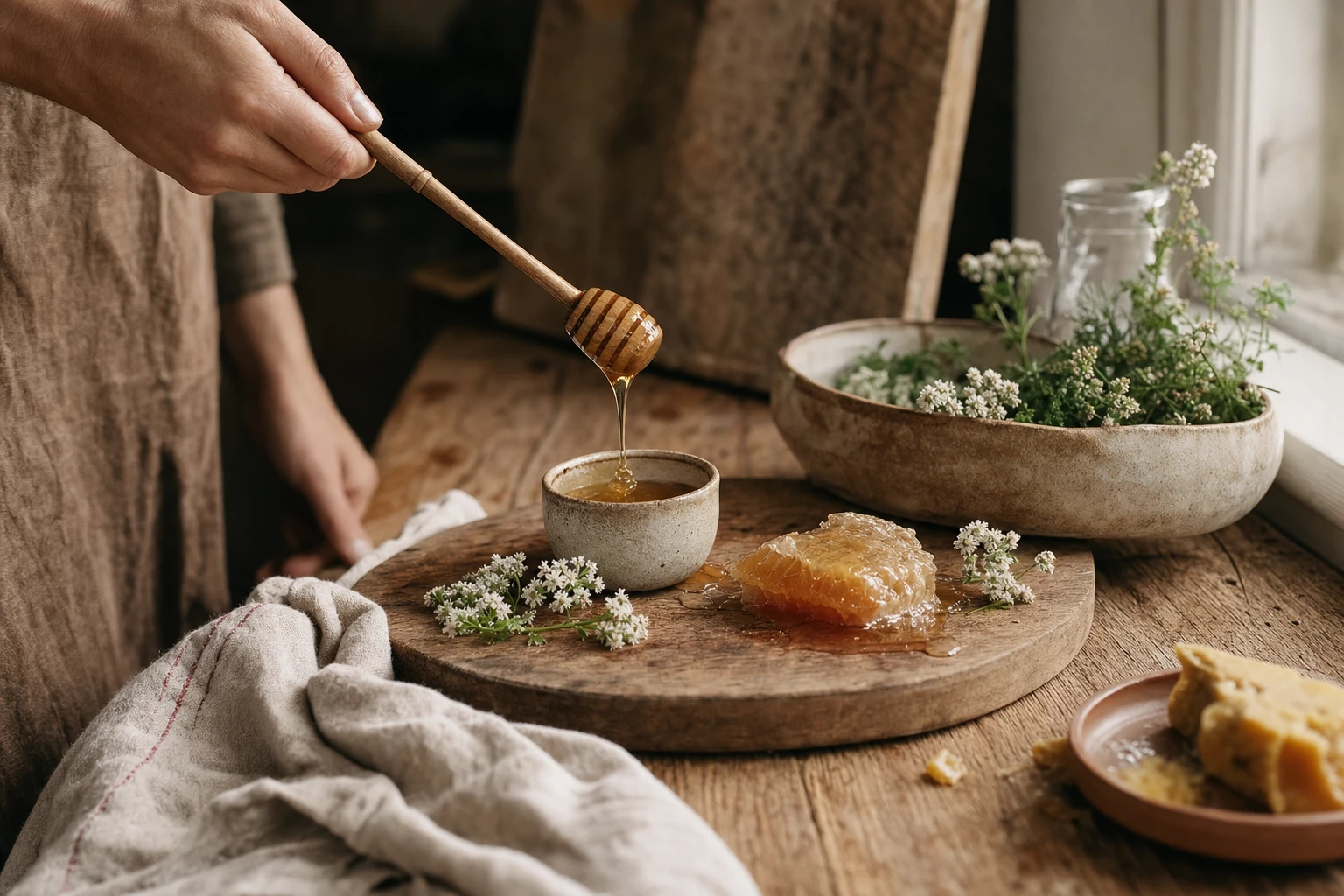 Honey applied to wound healing timeline