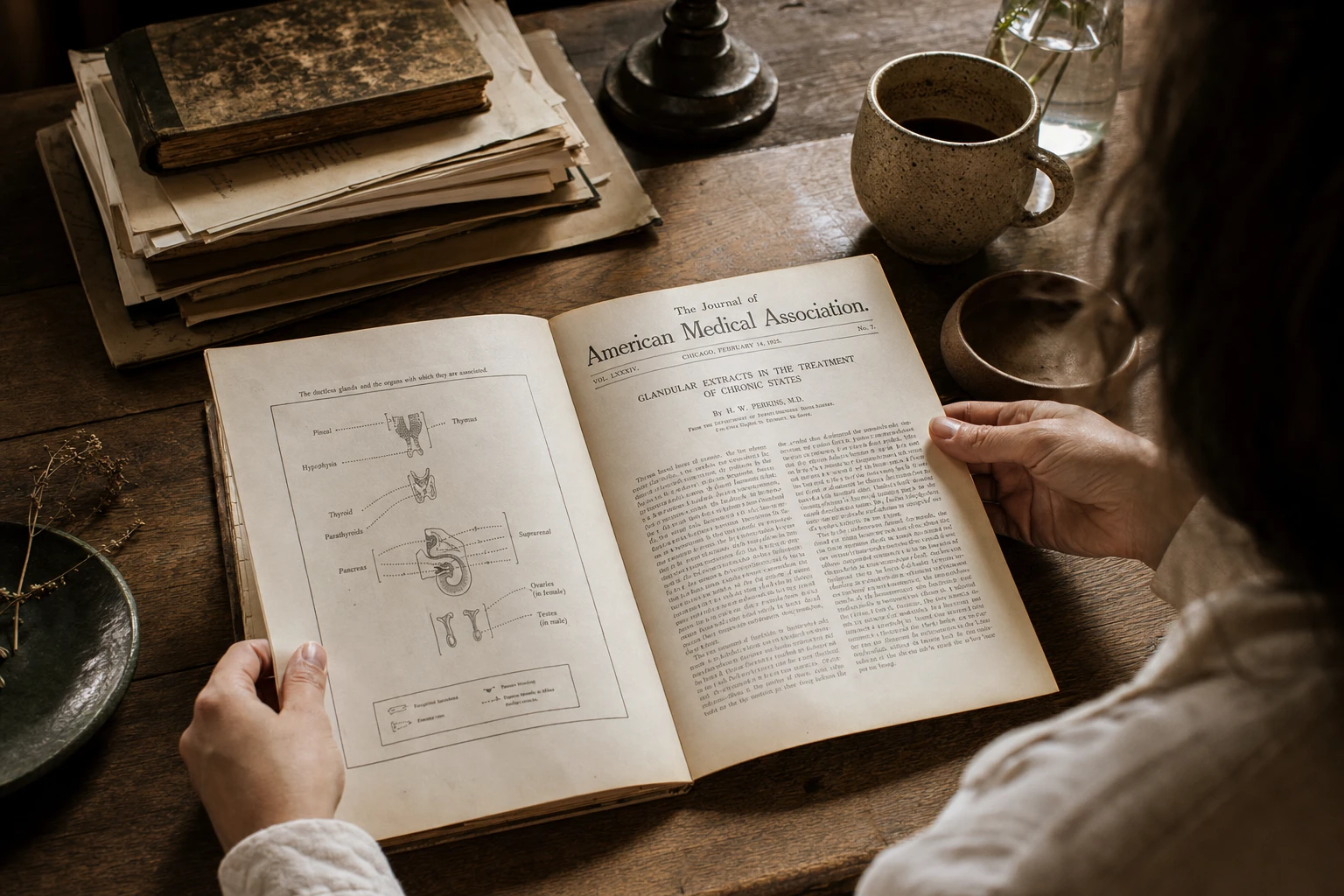 1920s medical journal page on glandular therapy