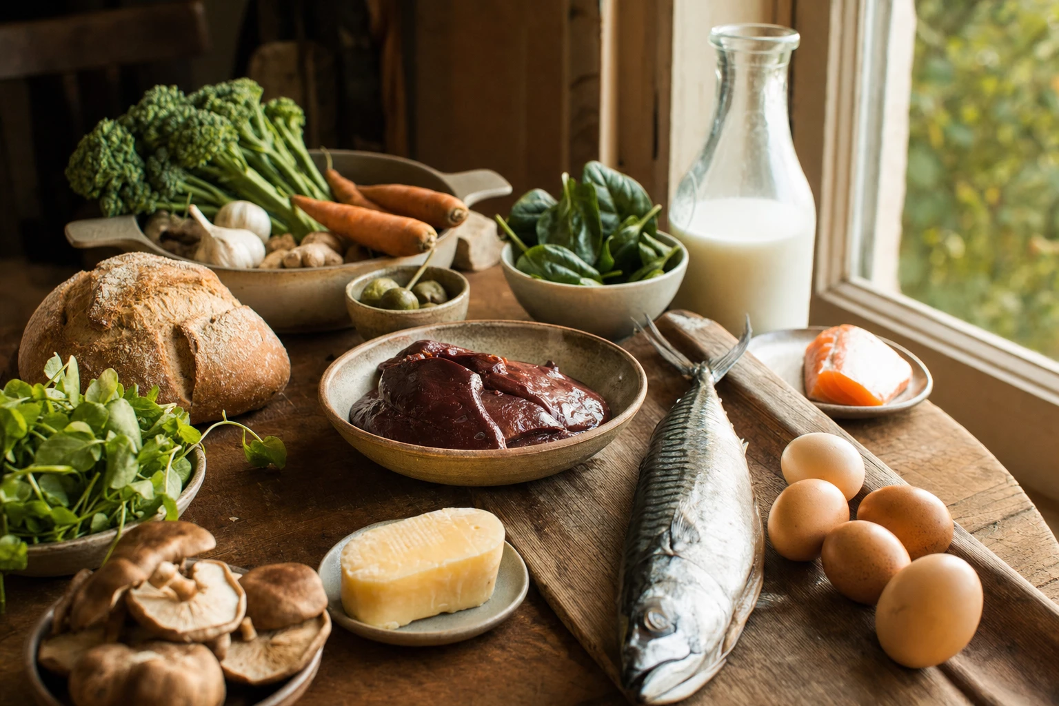 Sources of vitamin D and mineral-rich foods