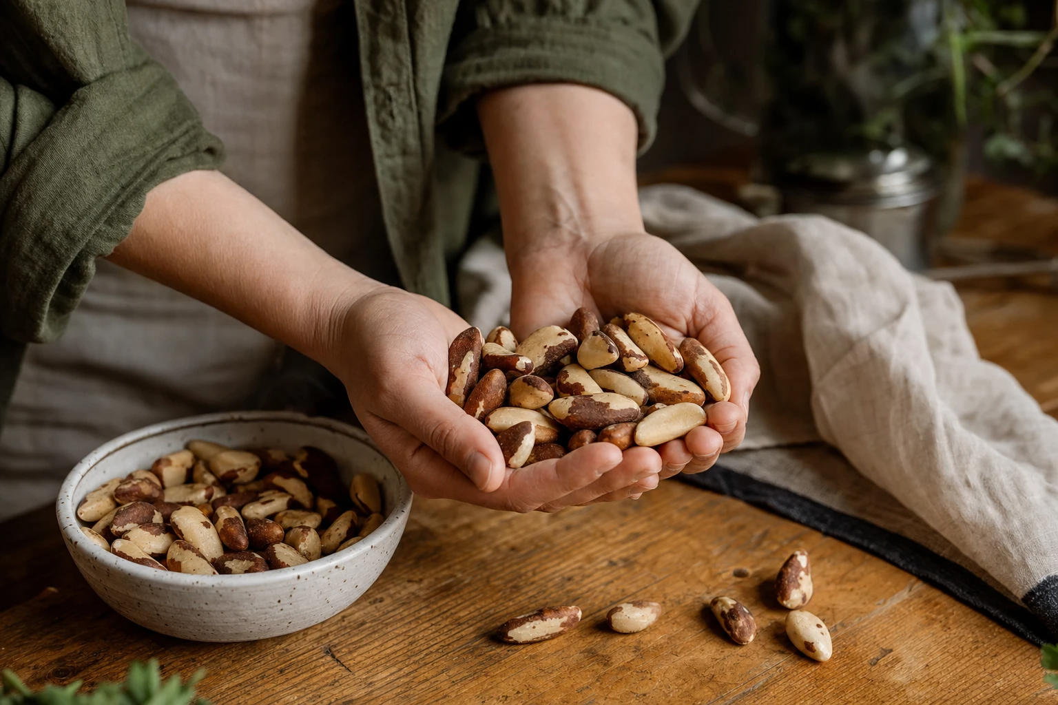 Handful of Brazil nuts