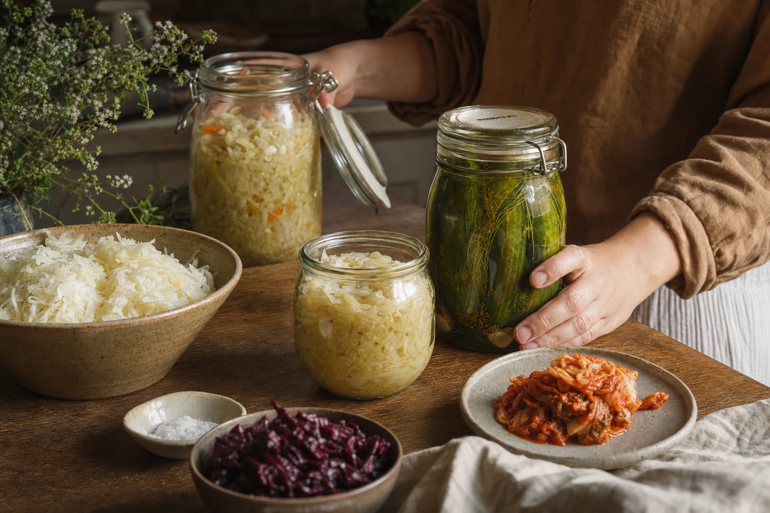 Dysbiotic vs healthy microbiome composition
