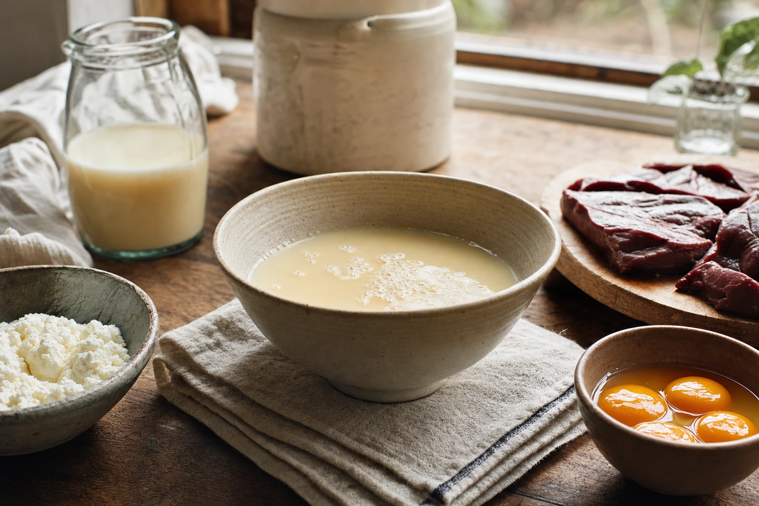 Composition breakdown of colostrum components