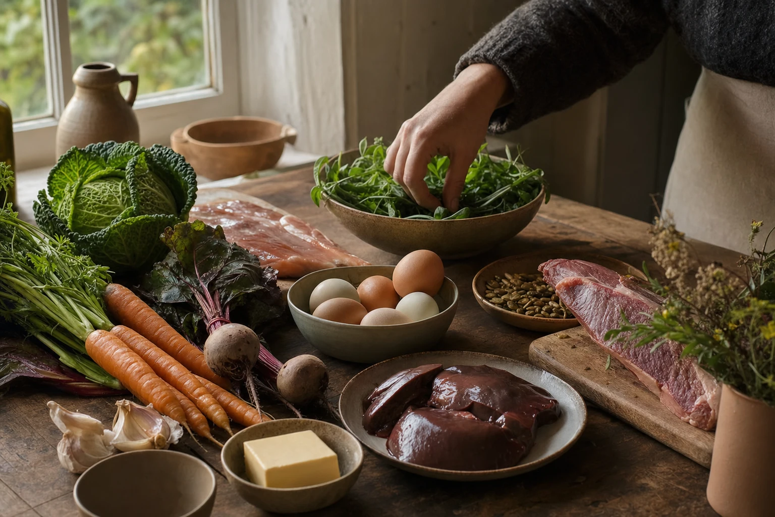 Diverse whole foods supporting immunity