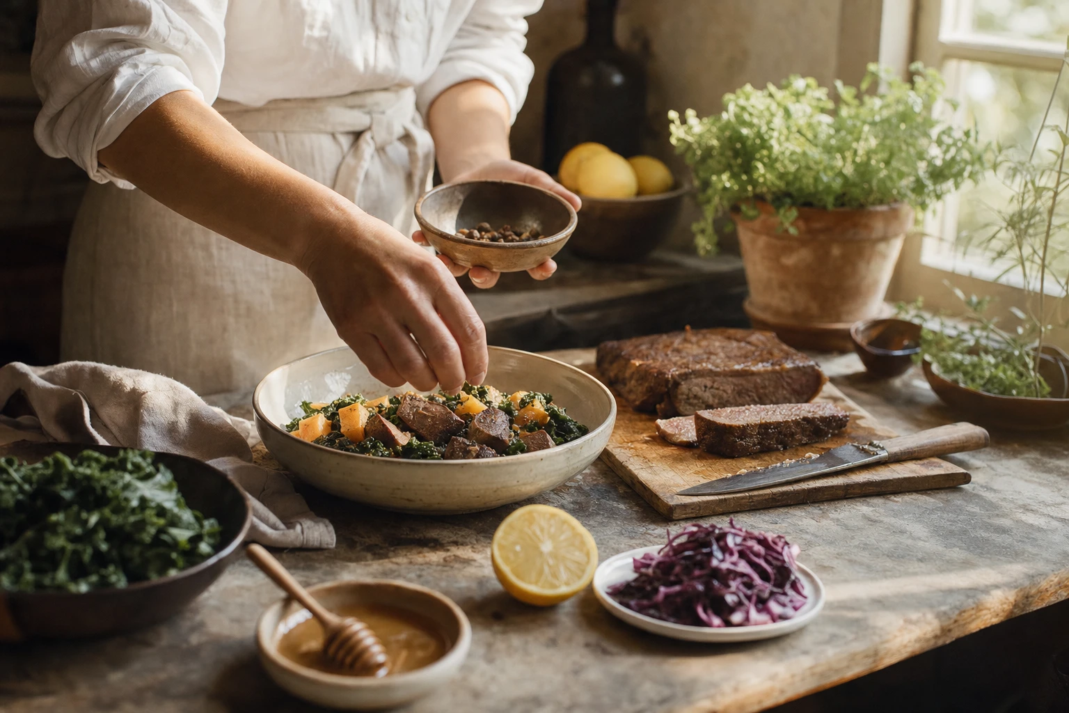 Pre-workout meal with collagen-rich foods