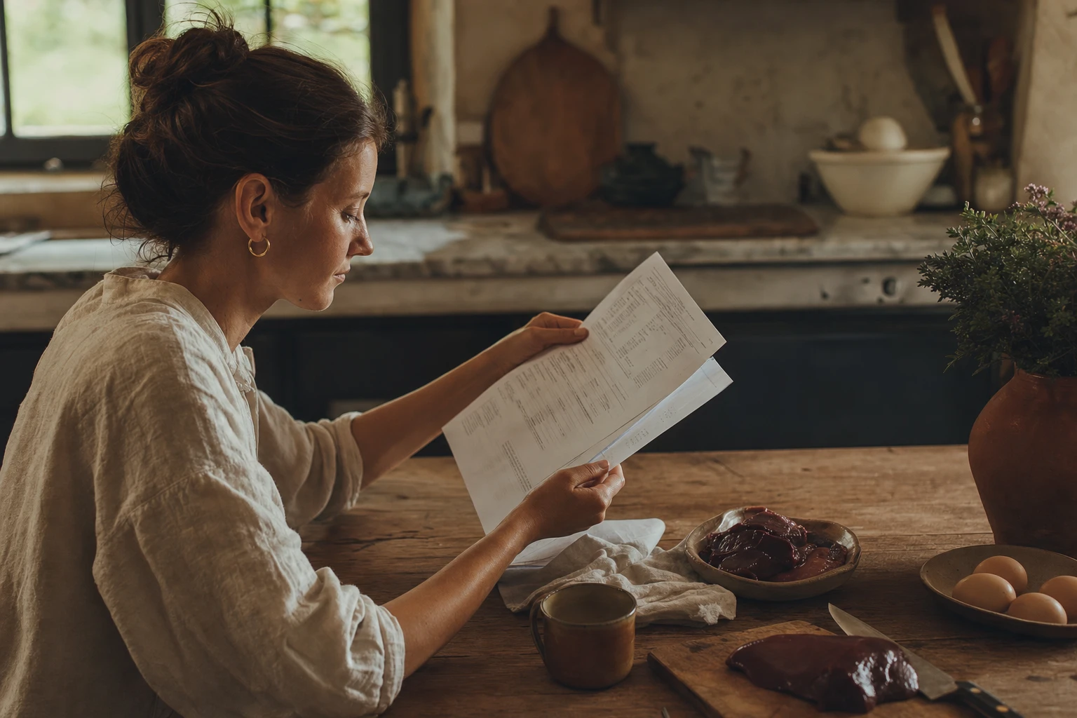 Blood test results showing ferritin levels