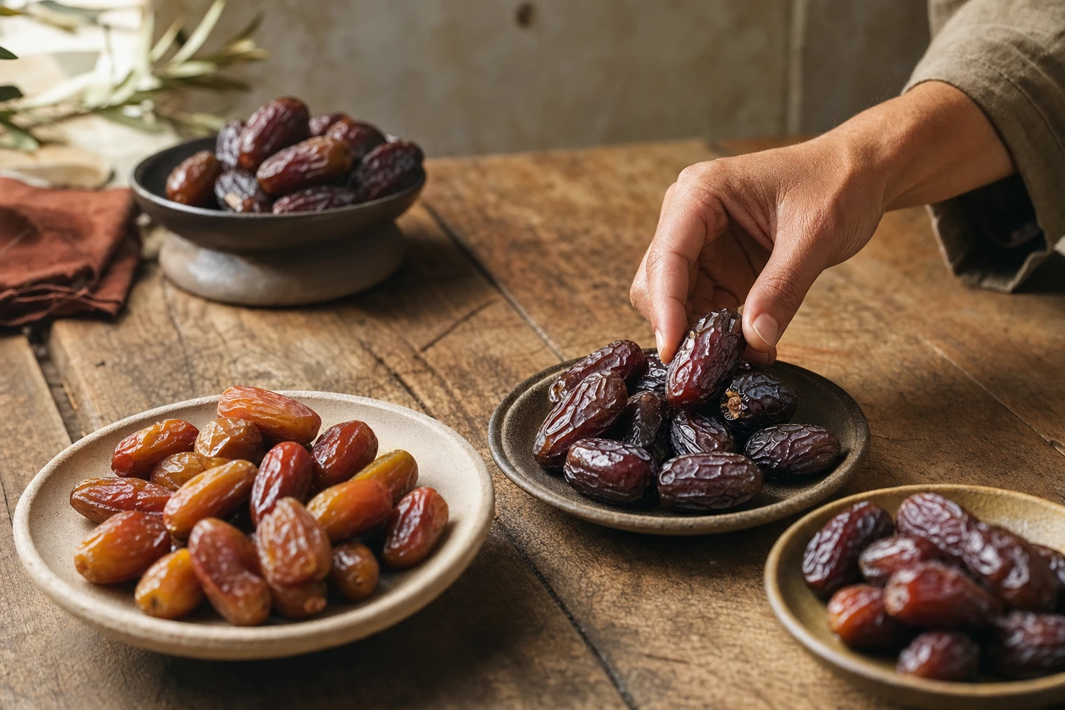 Polyphenol content comparison across different date varieties