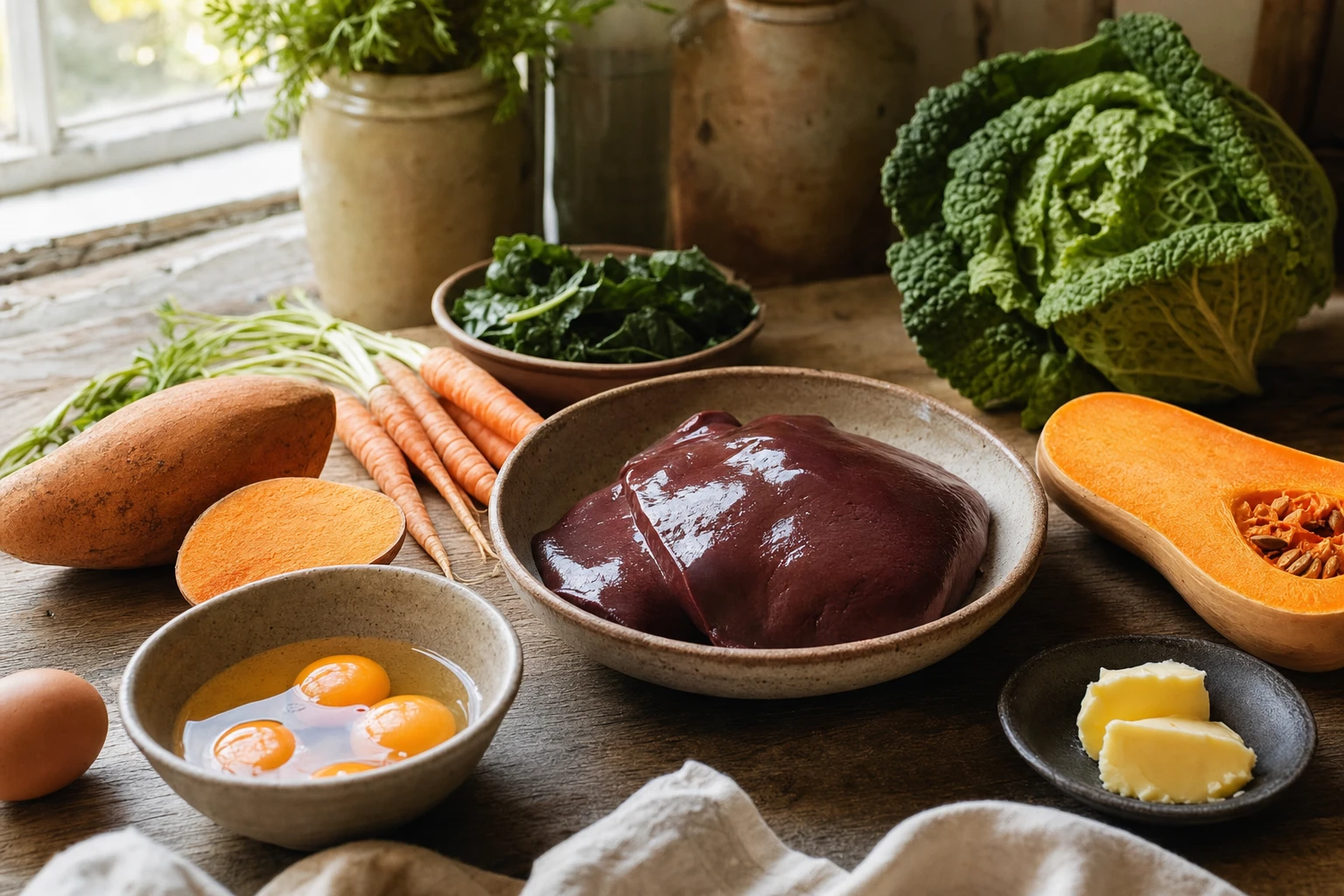 Vitamin A content chart comparing foods