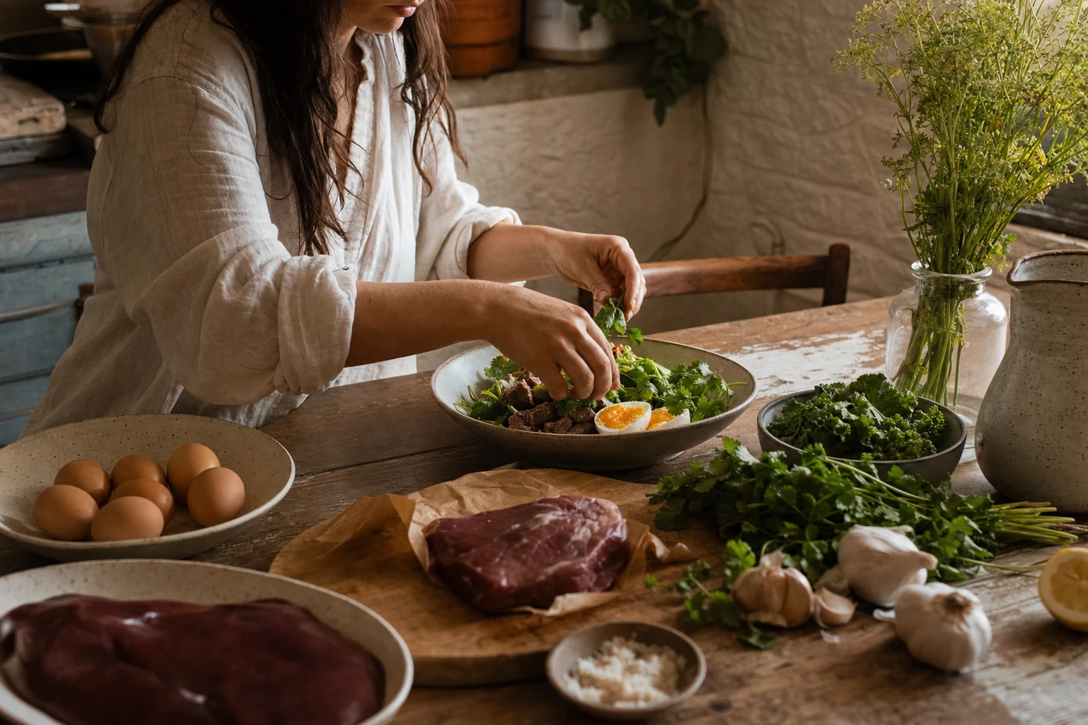 Weekly meal plan incorporating skin nutrients