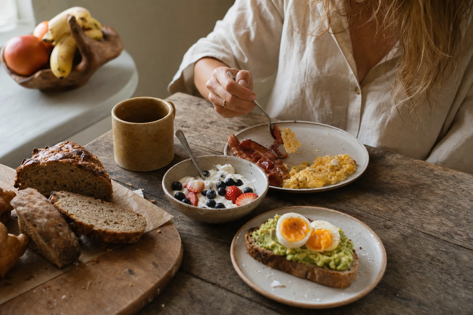 Comparison of breakfast options, processed carbs vs whole foods