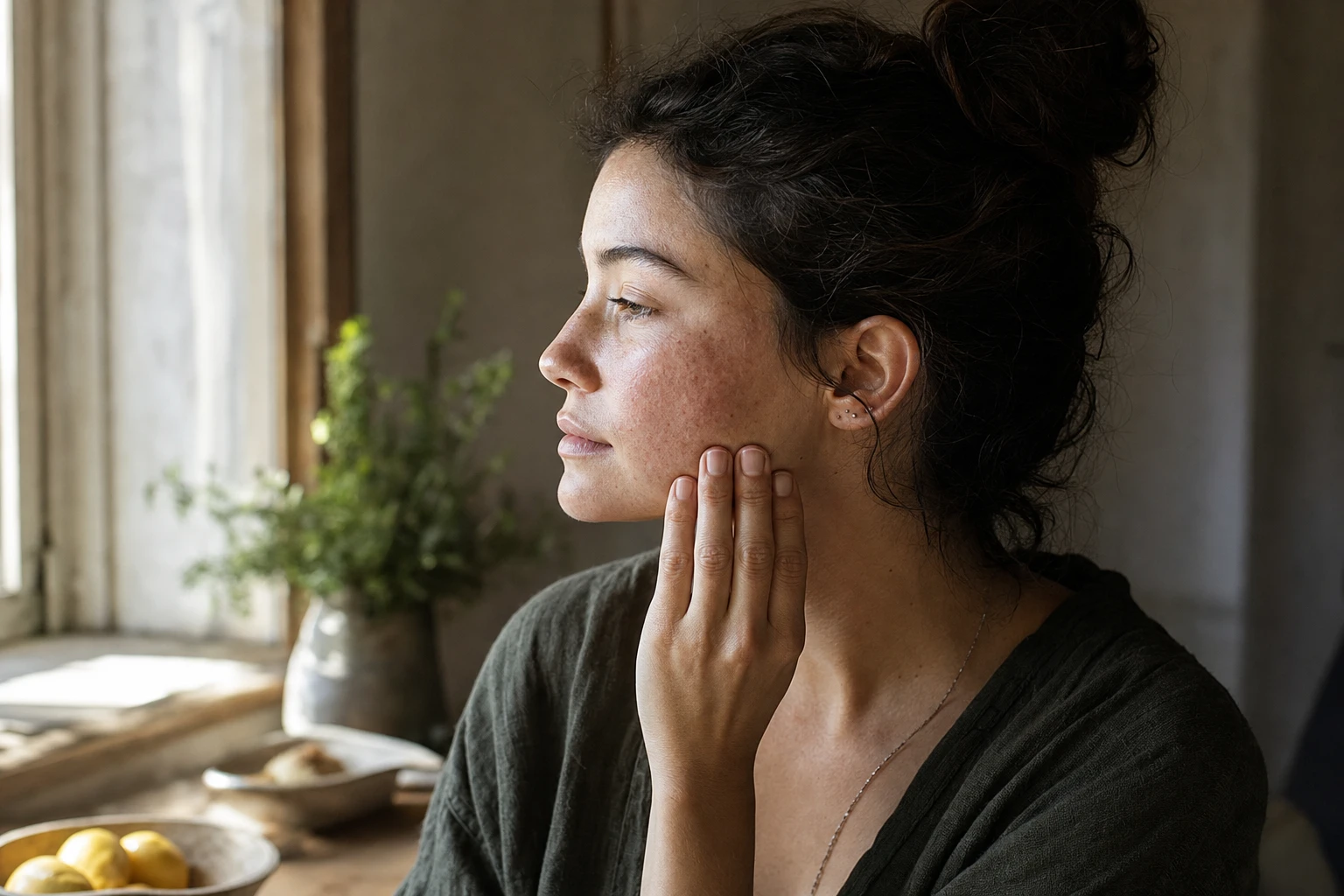 Healthy glowing skin vs compromised skin