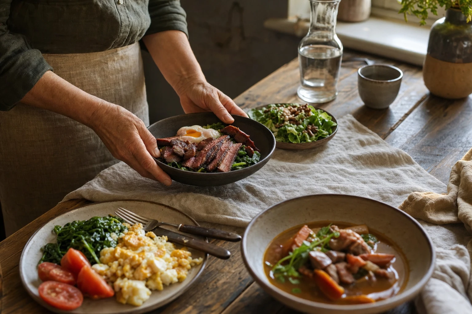 Proteins distributed across meals