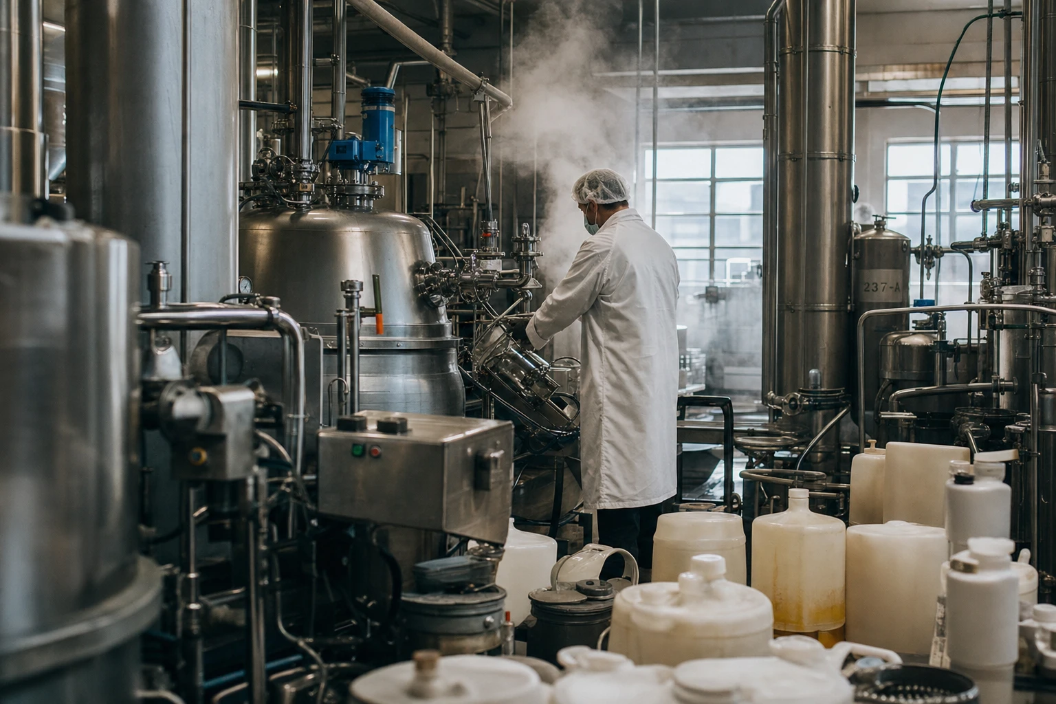 A factory lab where flavourings are synthesised and extracted