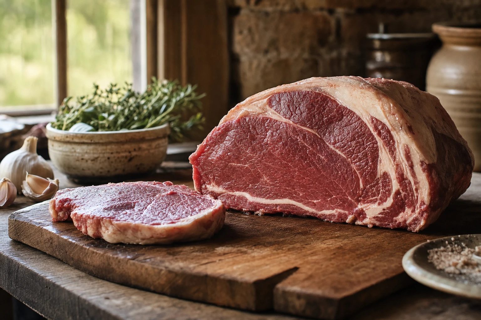 Cross-section of meat showing nutrient density