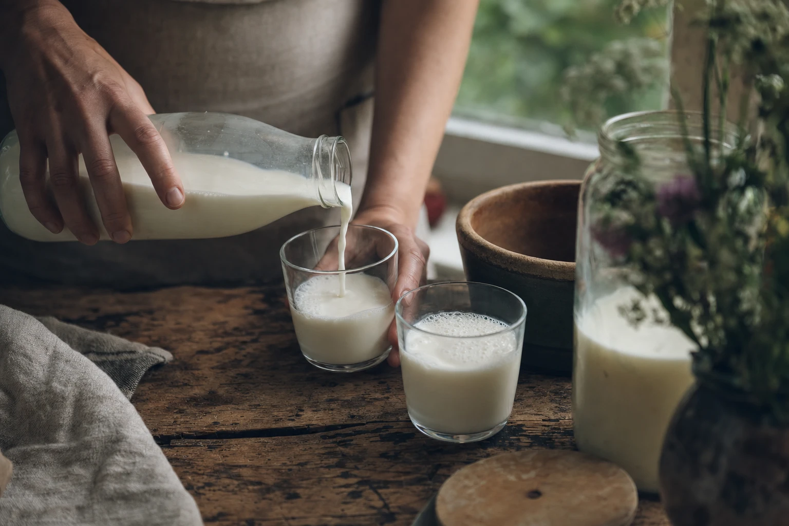 Raw milk and pasteurised milk structure and enzymes