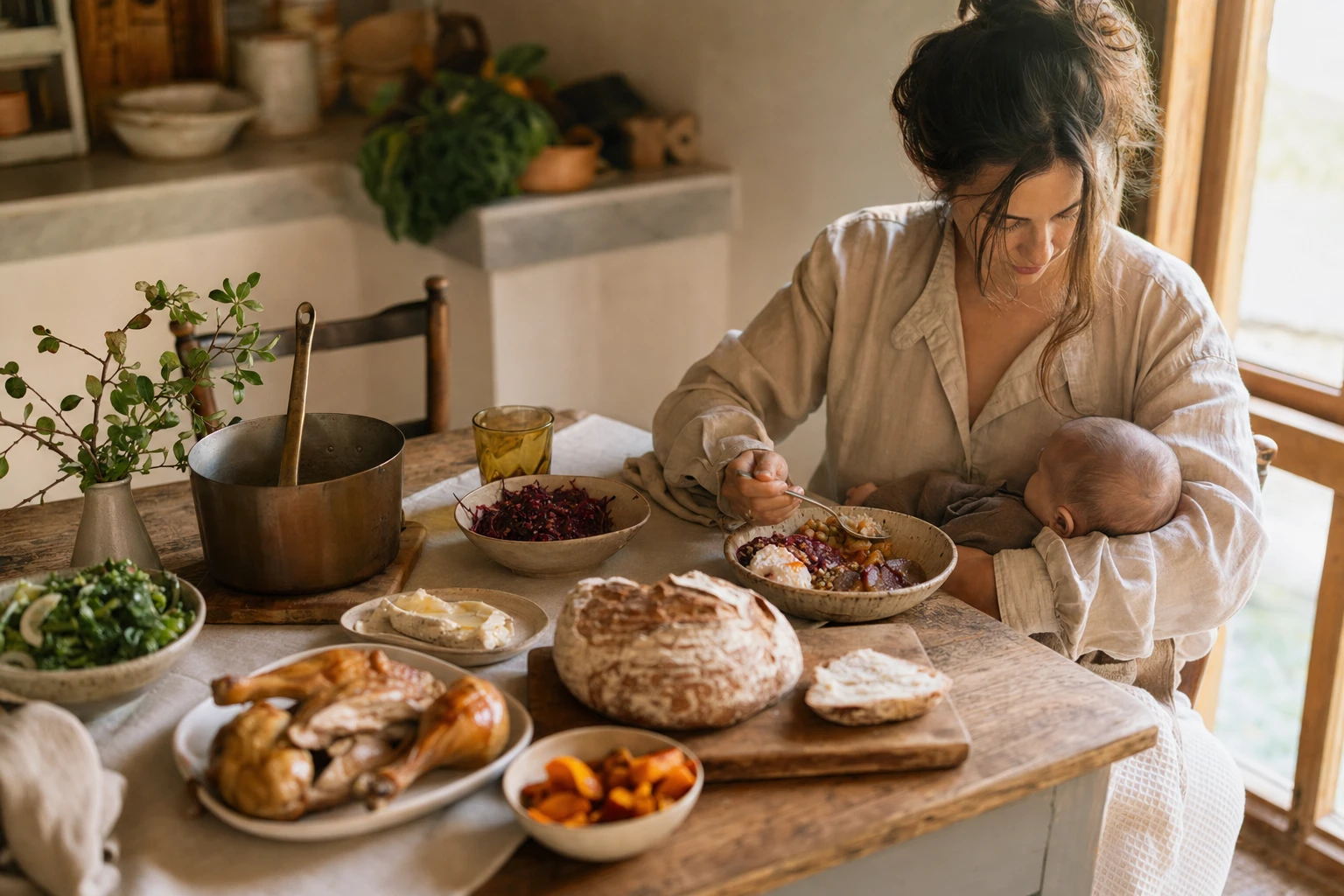 What an iron-focused postpartum diet actually looks like for one week