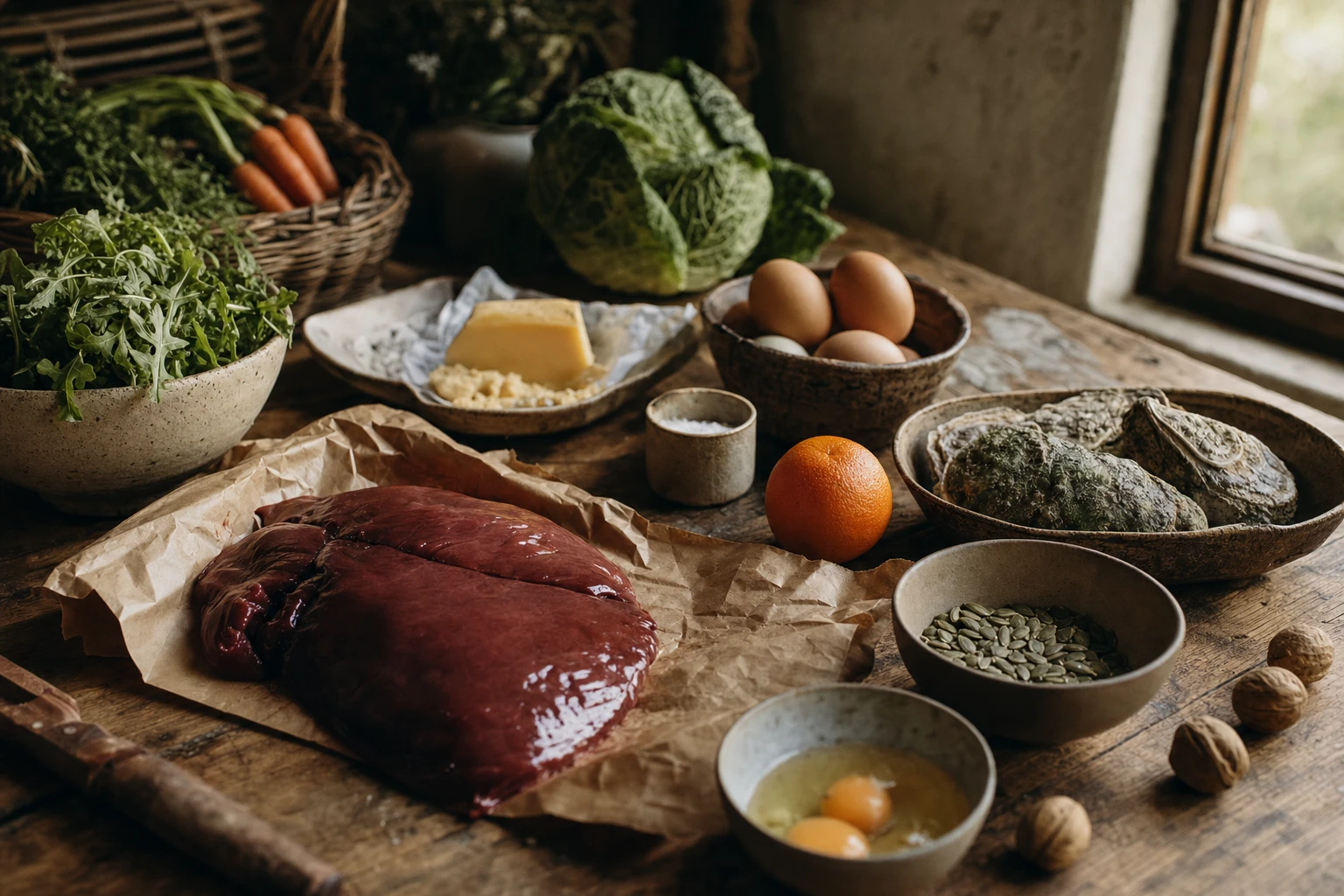 A nutrient content comparison chart