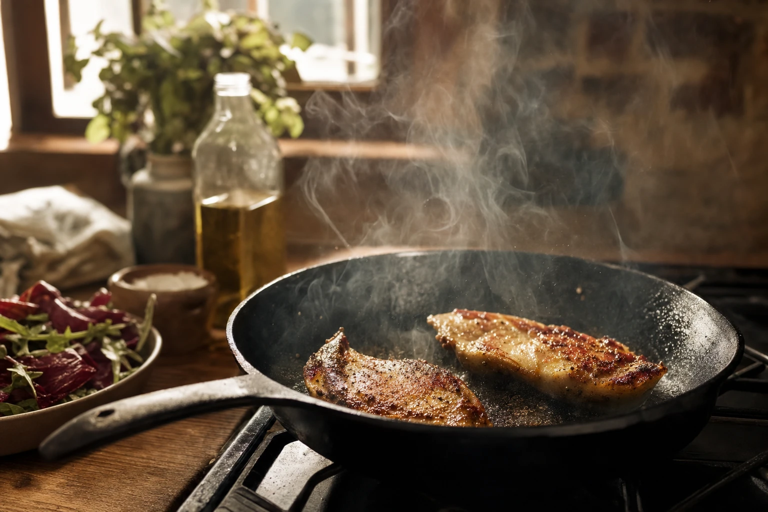 Oxidation of polyunsaturated fats under heat