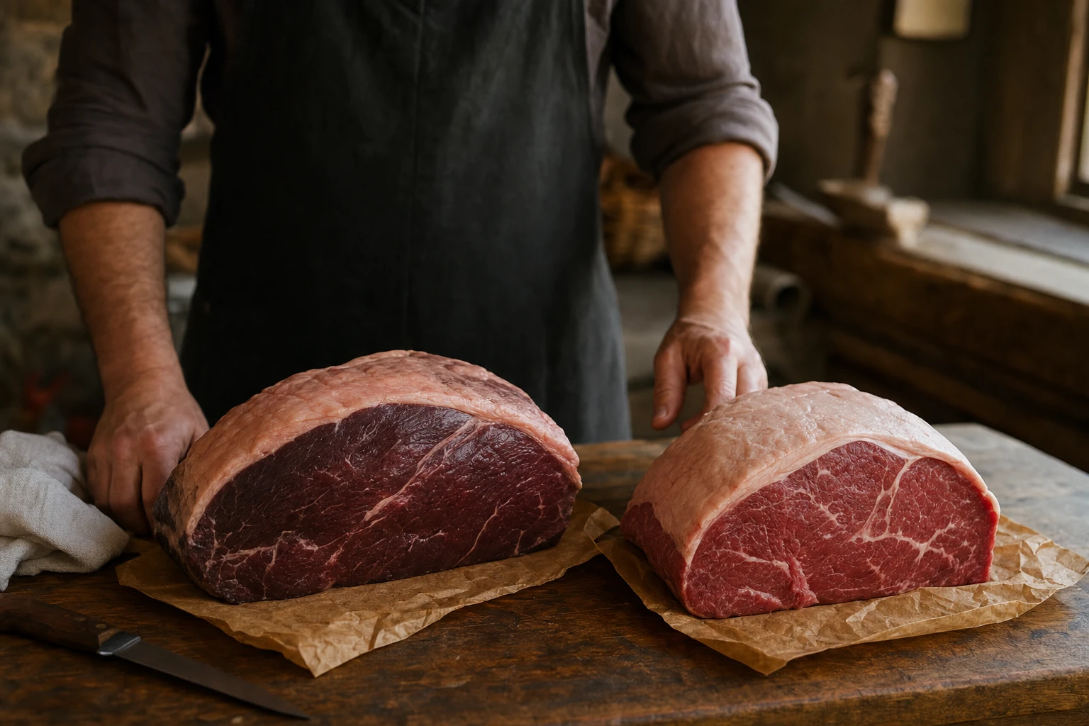 Comparison of meat colour between stressed and calm cattle