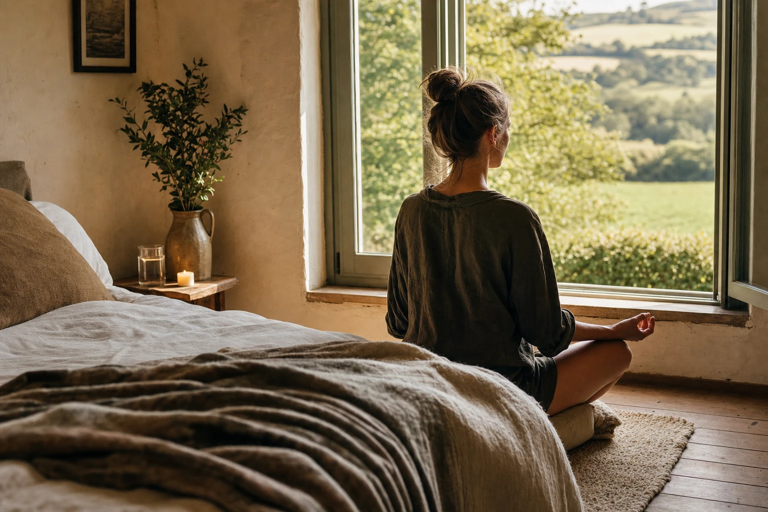 Stress management activities: meditation, nature, sleep