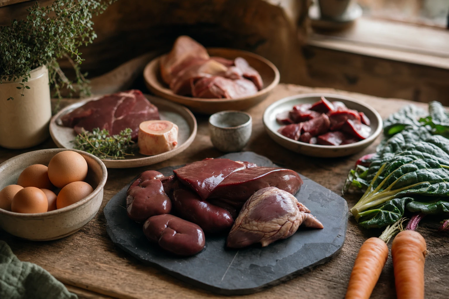 Nutrient content of each organ
