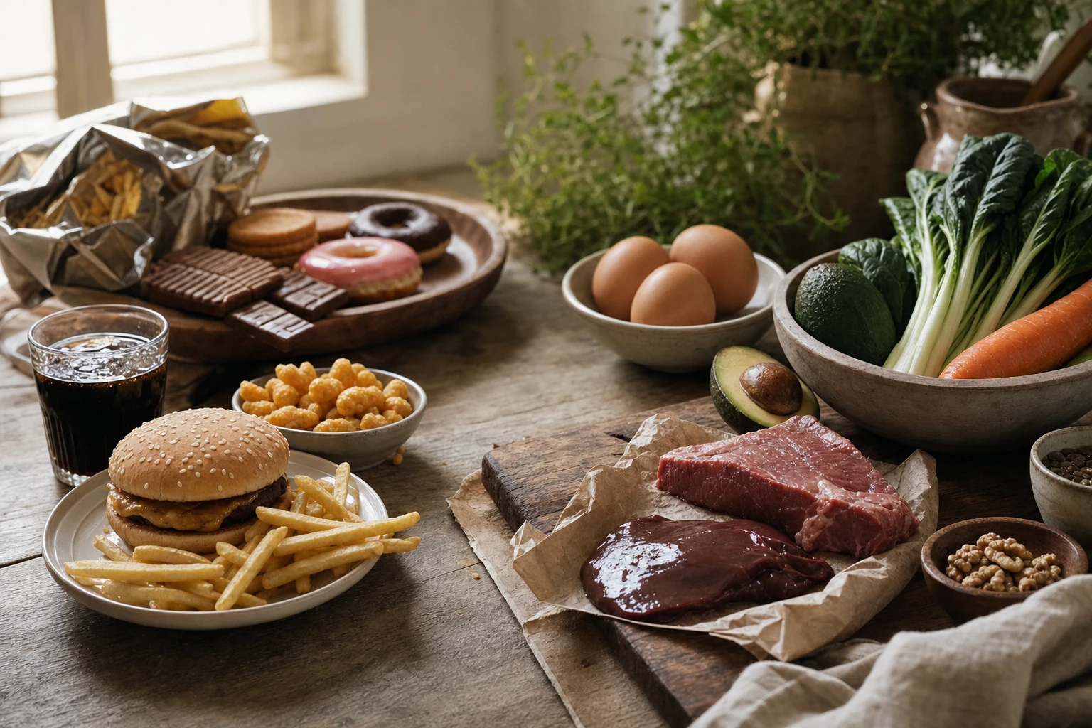 Ultraprocessed snack foods vs whole foods comparison