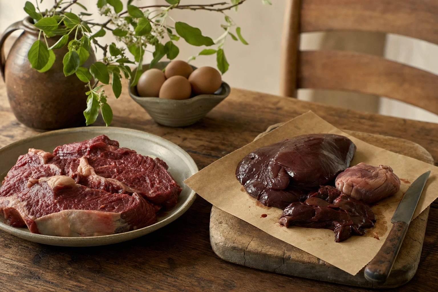 Comparison of nutrient density: organs vs muscle meat