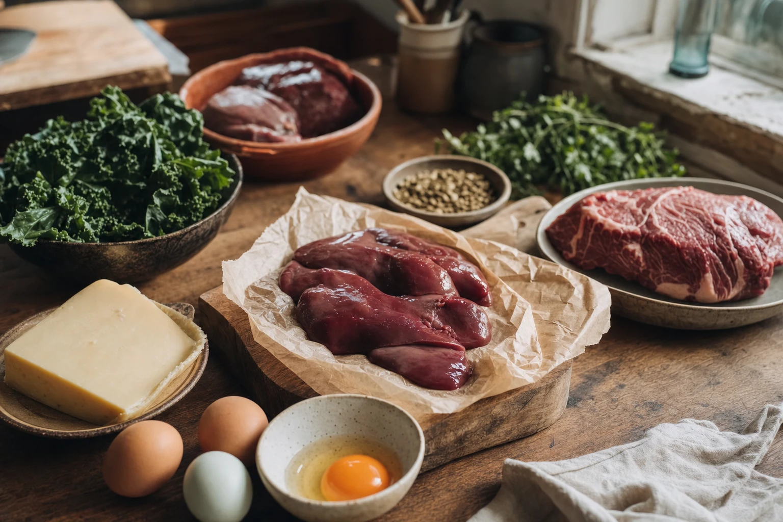 Healthy vs unhealthy hair follicles, nutrient-rich foods