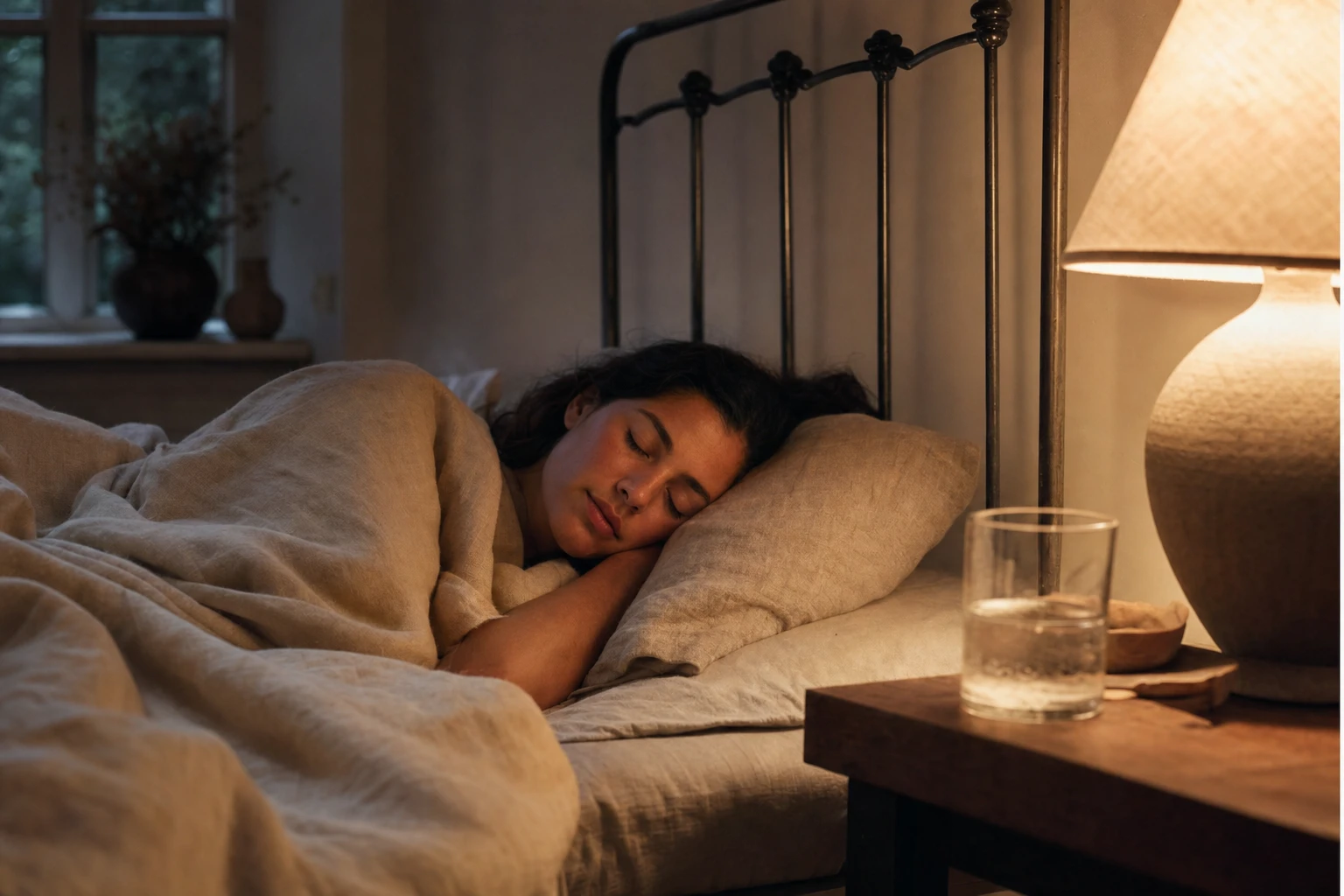 Person sleeping peacefully