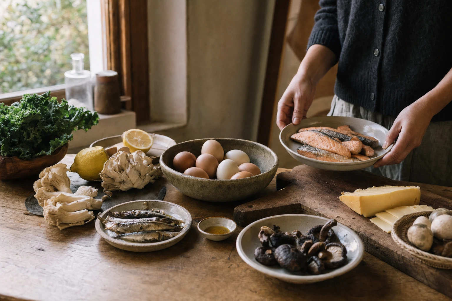 Vitamin D-rich foods and winter supplementation