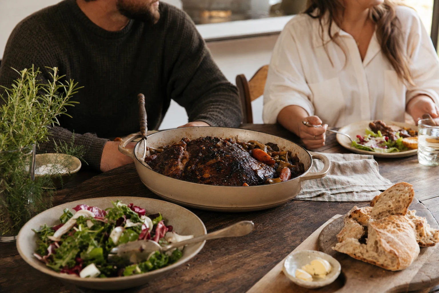 Sunday meals: Organised shake, fresh salad, slow-cooked braise