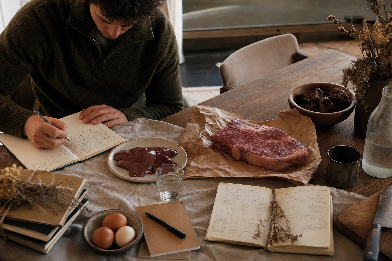 Research notes, nutrient analysis, and food samples
