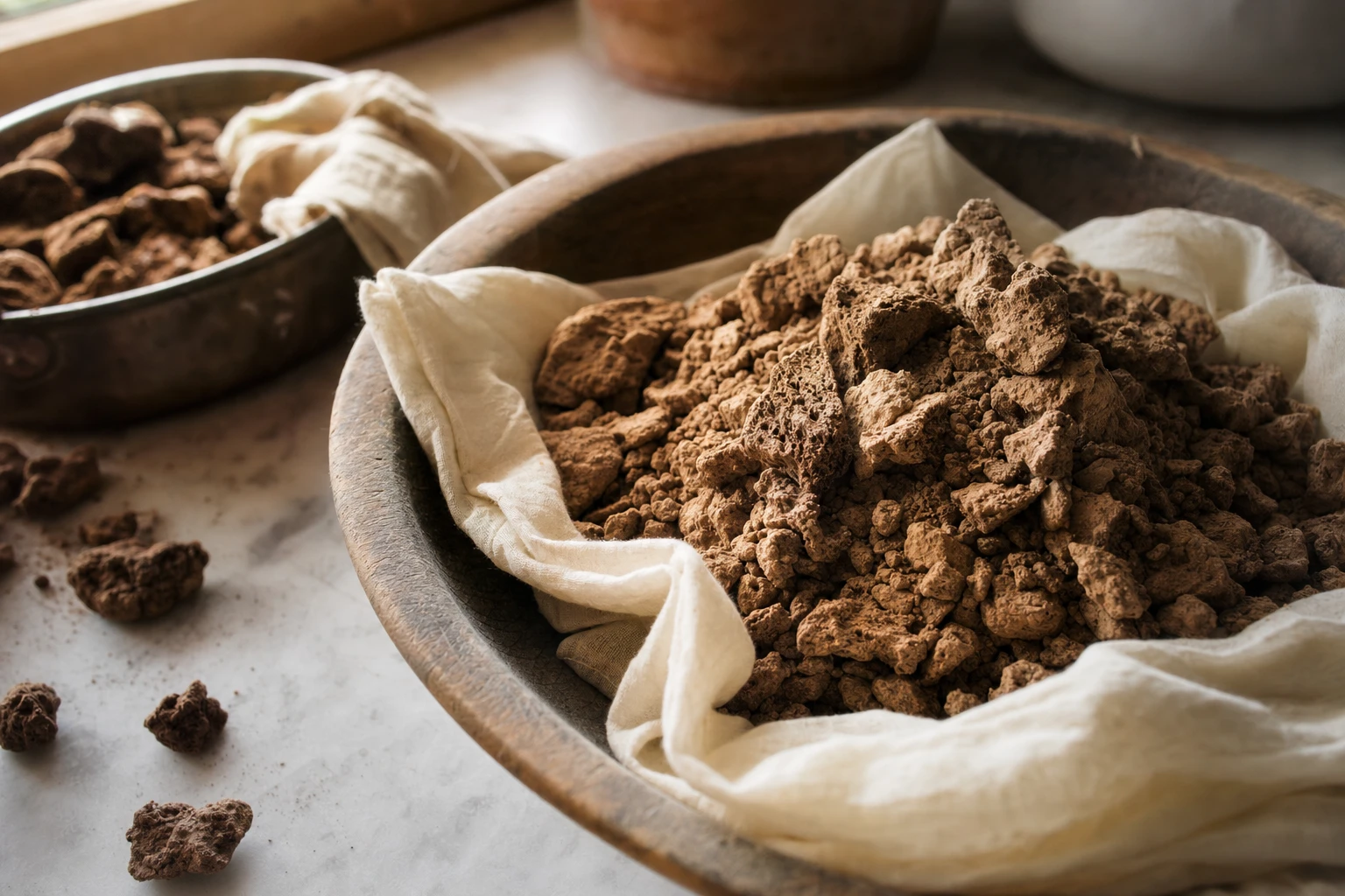 Freeze-dried powder with visible cell structure