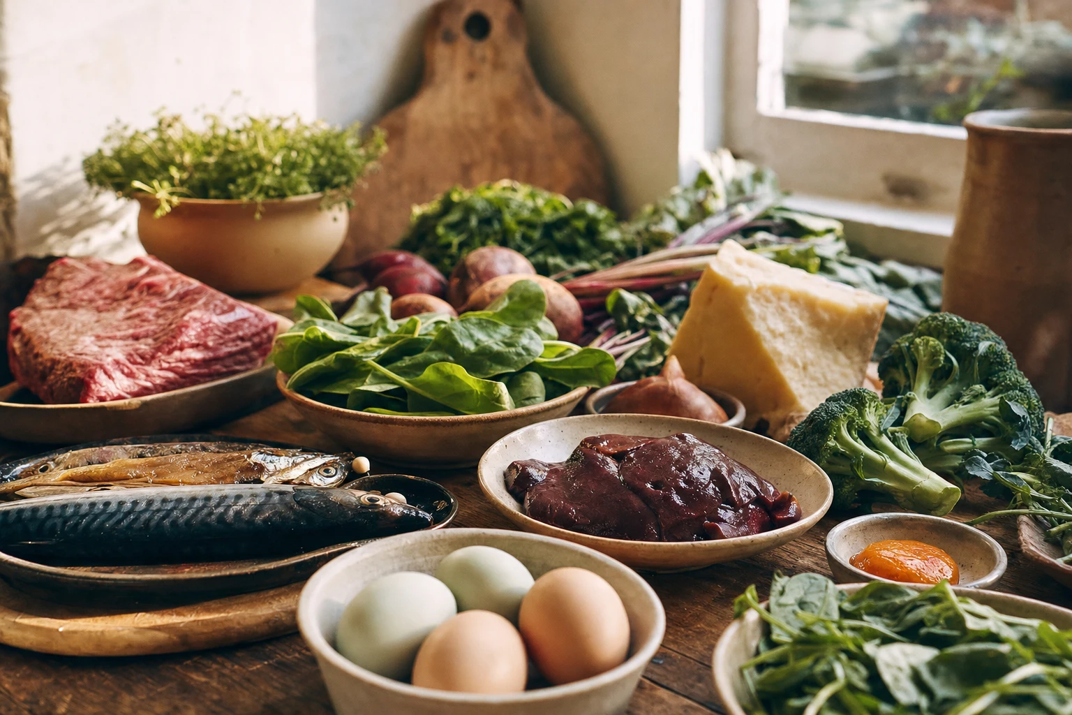 Variety of nutrient-dense whole foods